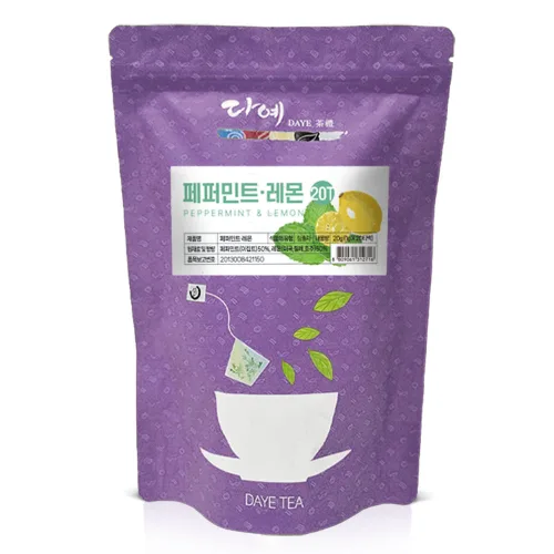 [본사직영] 다예 맛있는 페퍼민트 레몬차 20티백 생분해 삼각티백, 15개, 20개입, 1g