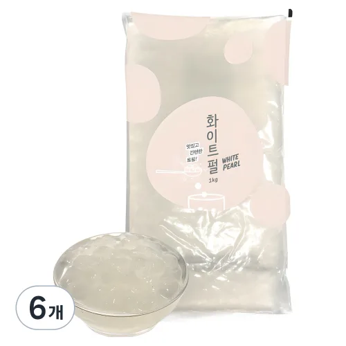 네이쳐티 화이트 타피오카 펄, 1kg, 1개입, 6개