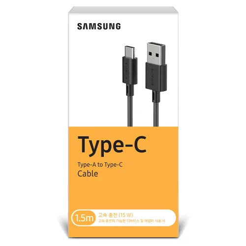 삼성전자 USB 2.0 A to Type-C 케이블 SS-CH6015B, 블랙, 1개, 1.5m