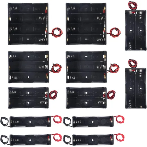1구~4구 혼합 18650 배터리 홀더 12개 일체형 배선 포함 3.7V DIY 케이스, 12개