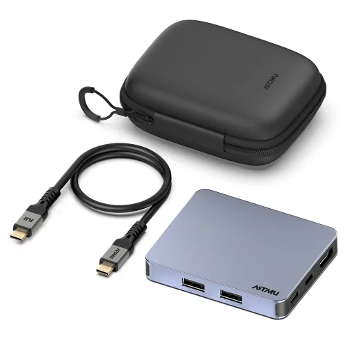 아트뮤 USB C타입 8in1 10Gbps 미니 멀티허브 독 세트 MH810, 메탈그레이, 1세트