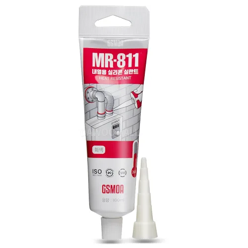 다우몰 내열 보일러 연통 실리콘 튜브형 100ml 고온 내화 홈실리콘 + 노즐, 1세트
