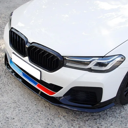 BMW 5시리즈 G30 프론트립 LCI 범퍼 가드 M스포츠 2017년-2023년 튜닝 호환 용품, 01. 5시리즈 프론트립 (후기형) 블랙유광, 5시리즈 (G30)