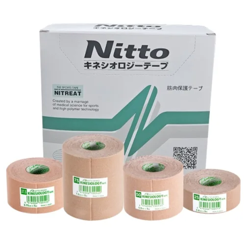 Nitto 닛또 키네시오 근육 테이프 5m 스포츠 테이핑, 3개