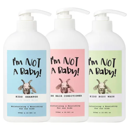 아임낫어베이비 산양유 키즈샴푸 바디워시 컨디셔너 어린이 유아용 500ml 세트, 1개