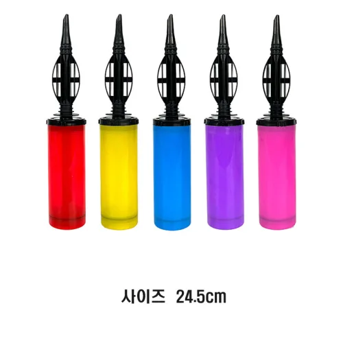 파티플리 풍선 튜브 손펌프, 1개, 랜덤색상 24.5cm