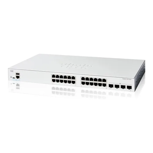 CISCO Catalyst 1200 24port 4x1G SFP C1200-24T-4G 24포트 스위칭허브 CBS250-24T-4G 후속, 단일상품, 1개