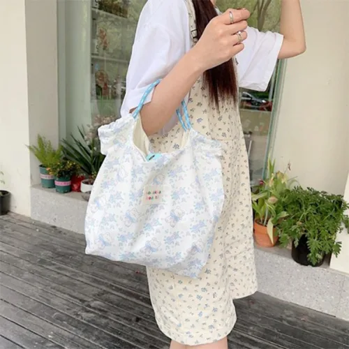 데일리 패턴 로프 토트백