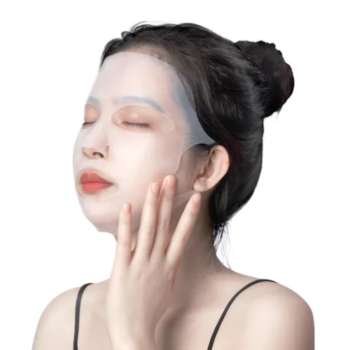 실리콘 얼굴 마스크 반영구 페이스 팩 커버, 1개, 화이트