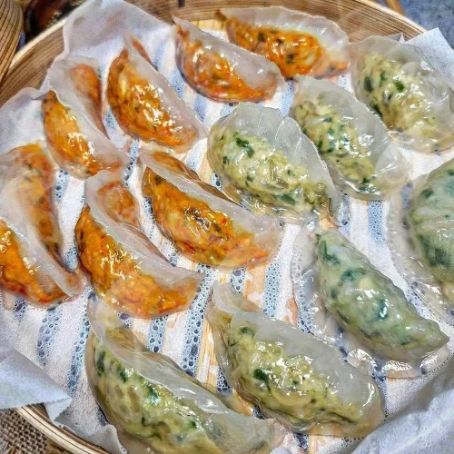 26년전통 프리미엄  국산 한돈 감자피 쫄깃한 투명김치만두