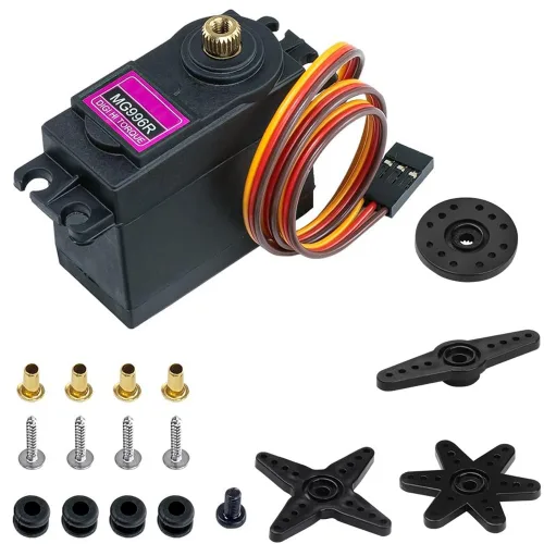 180도 회전 MG996R 서보모터 아두이노 호환, 1세트, 검은색/Black