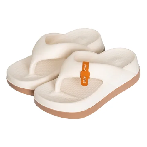 세인트새틴 버블 플랫폼 6cm 통굽 배색 쪼리 플립플랍 3color
