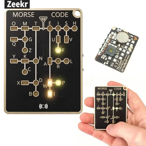Zeekr 모스부호 훈련기 트레이너 카드 LED 프로 에디션 사운드 듀얼 모드 실시간 디코딩