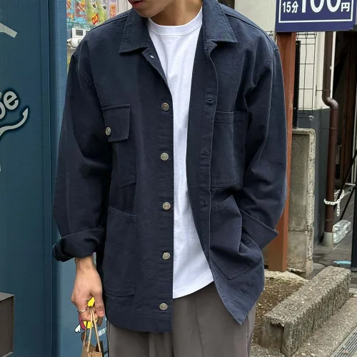 코튼 워크 하프 자켓