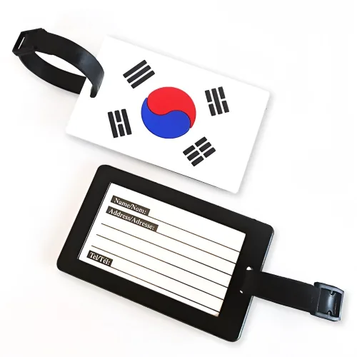 태극기 캐리어 네임텍 여행 수하물 이름표 분실방지 해외여행 캐리어태그 [3개 셋트]