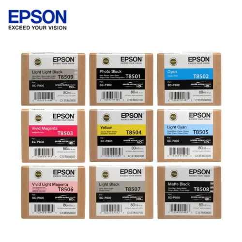엡손 정품 T850 SC-P800 9색 잉크 1세트, 1개, 9색