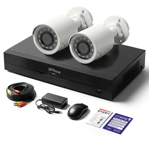 CCTV 풀세트 실내 실외 카메라 녹화기 하드디스크 2TB 케이블 포함 (200만 500만 화소 옵션 선택), 2개, 200만화소 실외카메라