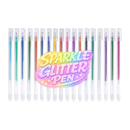 미니플 스파클 글리터 젤펜, 1세트, 48색