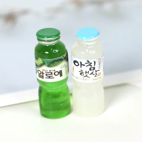데코파츠 미니어처 - 음료 알로 햇살 미니어처 ( 2종 1세트 ) , 데코덴 미니어쳐