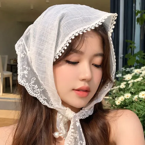 써머스픽 여성 헤어커치프 헤어스카프 러블리레이스