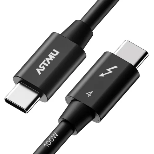 아트뮤 인텔 썬더볼트4 100W 40Gbps 케이블 블랙, 1개, 1m