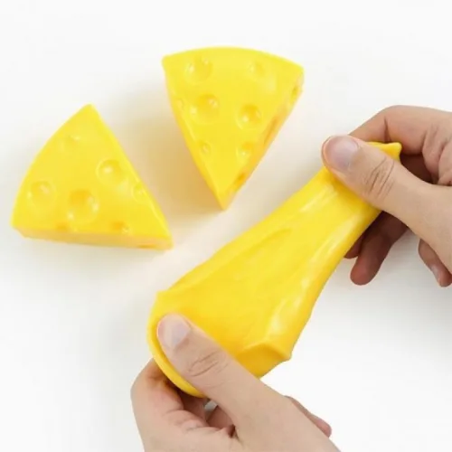 삼각 치즈 모양 크런치 촉감 놀이 완구, 1개, 1g, 상세페이지 참조