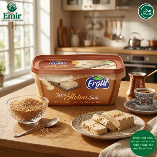 .Premium Turkish Halal Tahini Halva (Authentic Plain) 프리미엄 터키산 할랄 타히니 할바 (정통 플레인), 1개, 301g