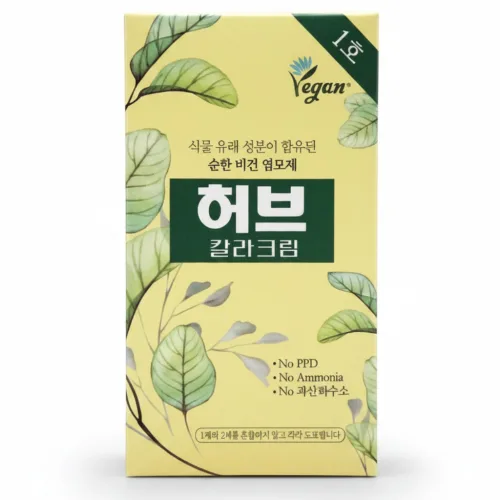 동성제약 허브칼라크림 1호 진한흑색 순한 비건염모제 새치염색약, 1개