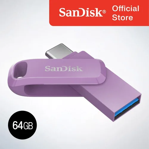 샌디스크 USB 메모리 Ultra Dual Go 울트라 듀얼 고 Type-C OTG USB 3.1 SDDDC3 64GB  라벤더퍼플