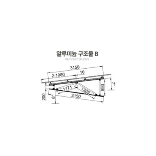 태양광 모듈 알루미늄 구조물 1kW, 1개