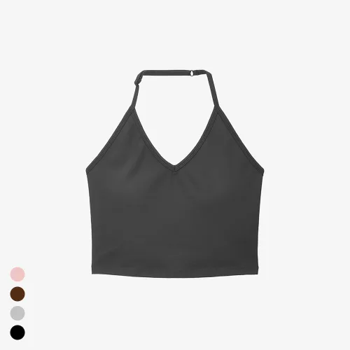 [콘치웨어] 브이넥 홀터 브라탑 (4colors) 필라테스 요가