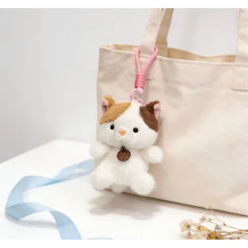 삼색 고양이, 장귀토끼, 귀여운 판다 플러시 키링 / 가방 장식 / 힐링 감성 학생 가방 액세서리