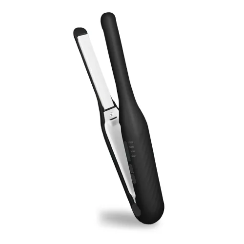 해브유 휴대용 미니 무선 고데기 USB 충전식 뿌리 볼륨 판고데기, 블랙, 958