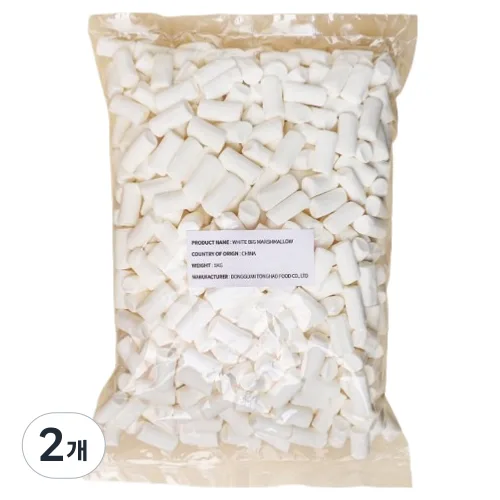 아트위드미 화이트 빅 마쉬멜로우 3 x 1.5 cm, 1kg, 2개