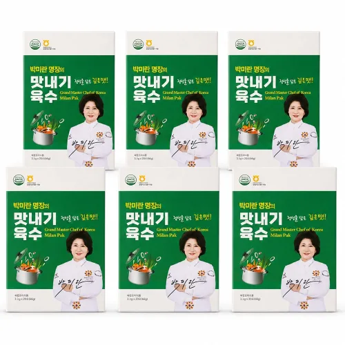박미란 한식명장 맛내기 육수 분말스틱 국산 천연 조미료 [1포 증정], 3.3g, 121개