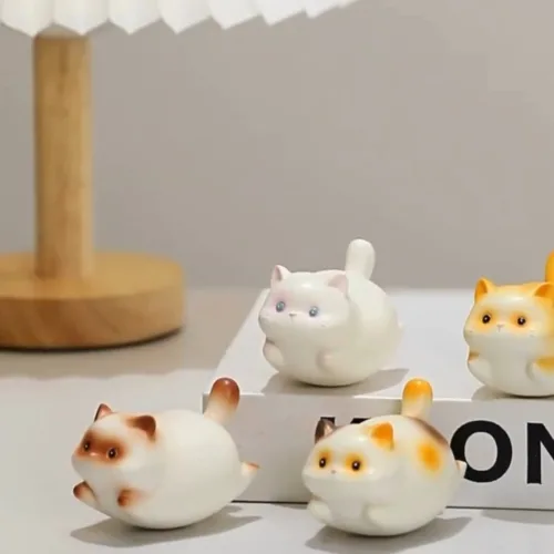예스앤컴퍼니 슈퍼맨 고양이 피규어 오브제 데스크 장식 인테리어 소품, 얼룩냥