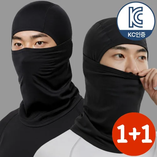 딥루트 자외선차단 여름 바라클라바, 블랙+블랙, 1개