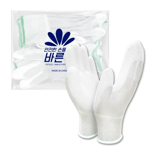 장갑이네 바른 PU 손바닥 팜 코팅장갑 10켤레, 1개, 팜 백색M 10켤레