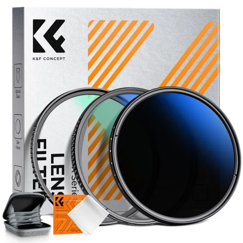 K&F CONCEPT Nano-Klear MCUV+CPL+ND2-400 필터 키트 + 필터 파우치 + 청소용 천, 1개, 58mm