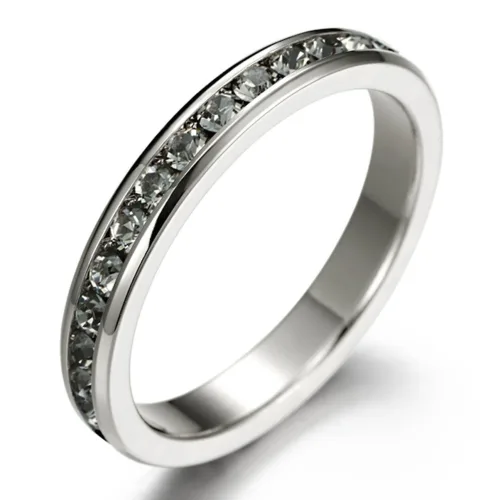 엘르 14K GOLD PLATED 스와로브스키 스톤 이터너티 링 반지 ELBRWR139