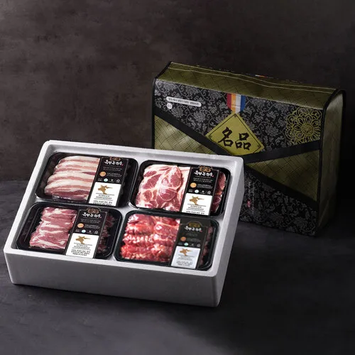 한돈선물세트 2호 삼겹 목살 항정살 가브리살 낙엽살 1.8kg 고기선물세트 흙향돈한우, 1세트