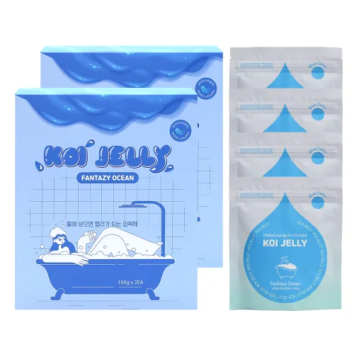 젤리 입욕제 슬라임 목욕놀이 커플 입욕젤 호캉스-코이젤리 1BOX ( ), 200g, 2개