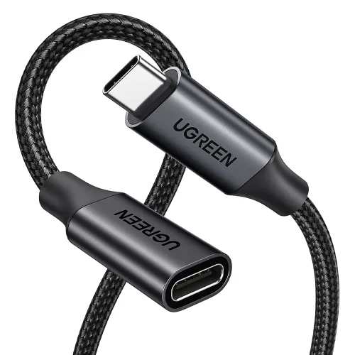 유그린 C타입 M-F USB 3.1 / 3.2 Gen2 10Gbps 연장케이블, 블랙, 1개, 1m