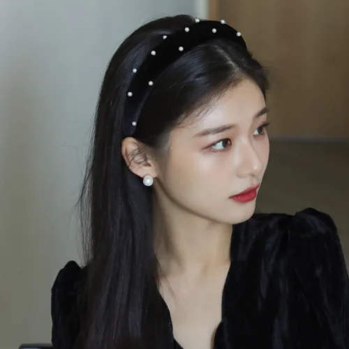 미다미 벨벳 센츠 블랙 펄 고져스 헤어밴드