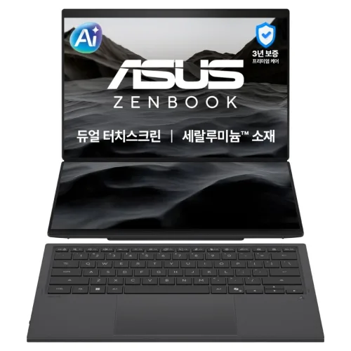 에이수스 2026 젠북 듀오 14 코어UltraX9 울트라 프로세서 시리즈3, 모허 그레이, UX8407AA-SN510W, 1TB, 32GB, WIN11 Home