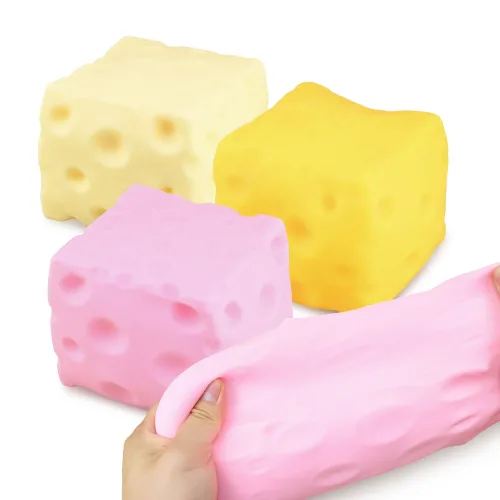 11cm 초대형 쫀득 치즈 슬랑이 피젯토이 슬라임 스트레스볼 액괴 말랑이, 1개, 401g, 11cm 쫀득 체다