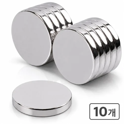 로로포우 네오디움 자석 초강력 붙이는 원형 30mm x 2mm, 10개, 단일색상