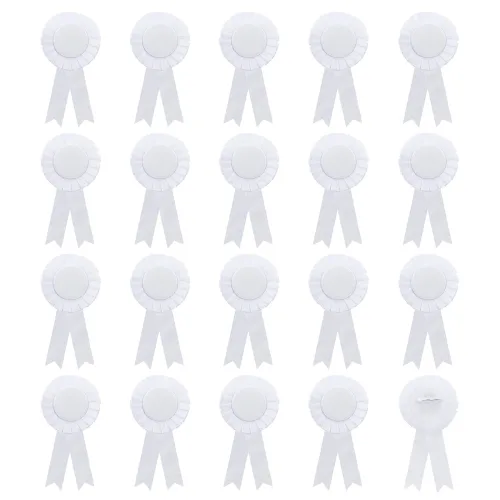 16개 4스타일 수상 리본 형 마감 뱃지 핀 파티 액세서리 혼합색 16x7.5cm 4개씩