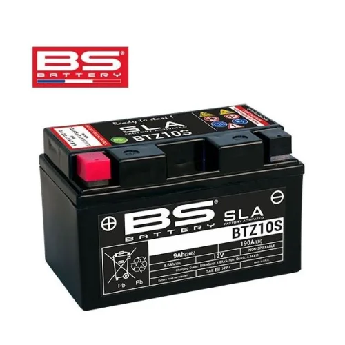 BS배터리 BTZ10S 12V(유아사 YTZ10S) 티맥스 08-11, CBR600 등, 1개, BTZ10S