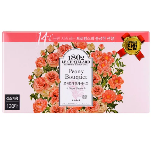 르샤트라1802 드라이시트 섬유유연제 피오니부케 본품, 120개입, 1개